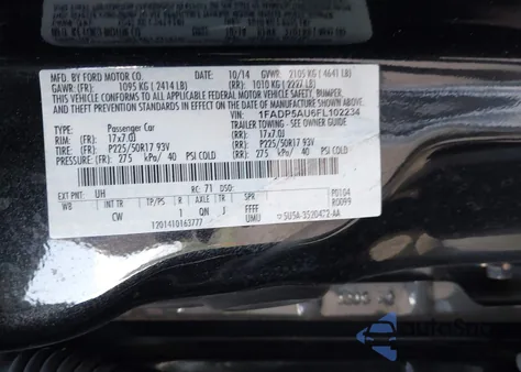 2015 Ford C-Max Hybrid Se z USA, uszkodzony, nr VIN 1FADP5AU6FL102234